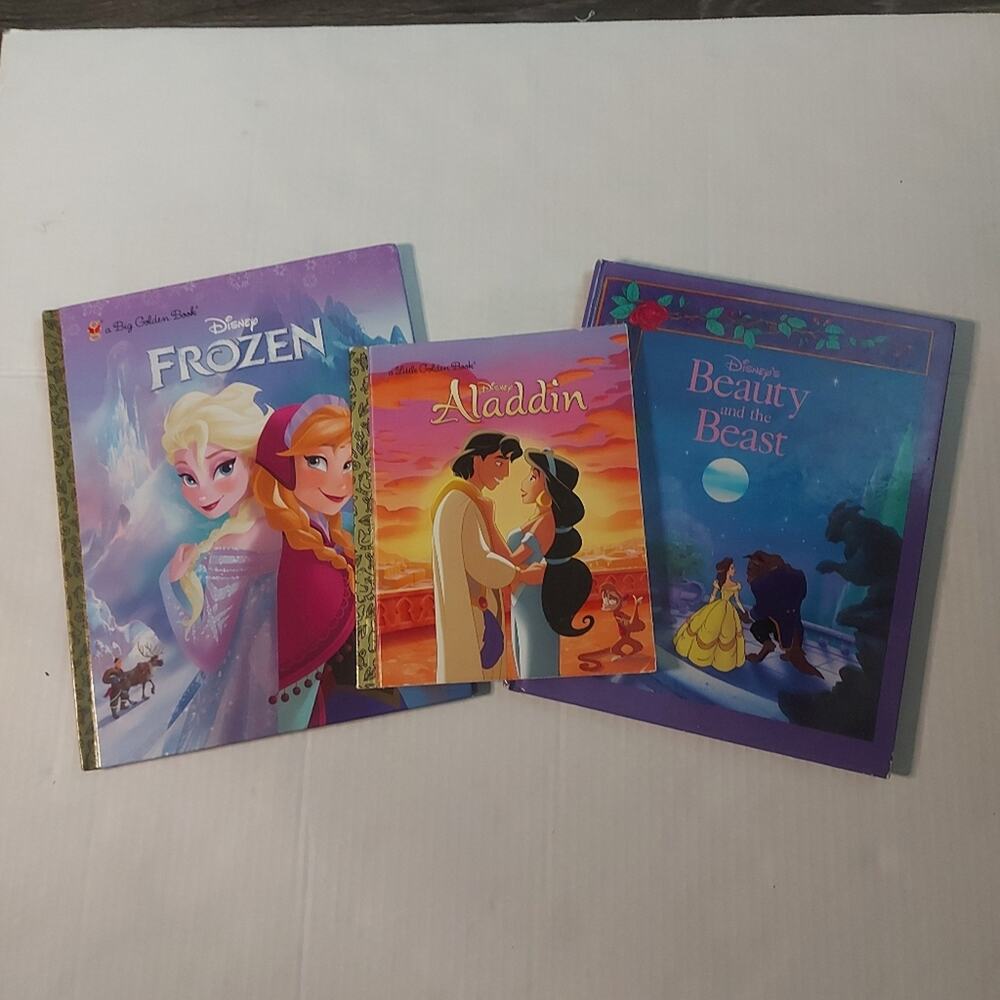 Disney/Golden Story Books Aladdin Frozen Beauty and the Beast Xmas Gifts Reading